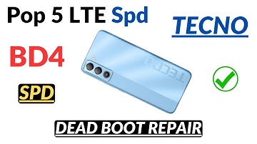 Tecno Pop 5 Lte (BD4) dead boot repair & Hang On Logo fix flash file✅