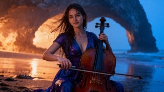 🎻🎹 Cello & Piano in Wharariki Beach Rainy Sunset – Emotional Music for Relaxation & Sleep