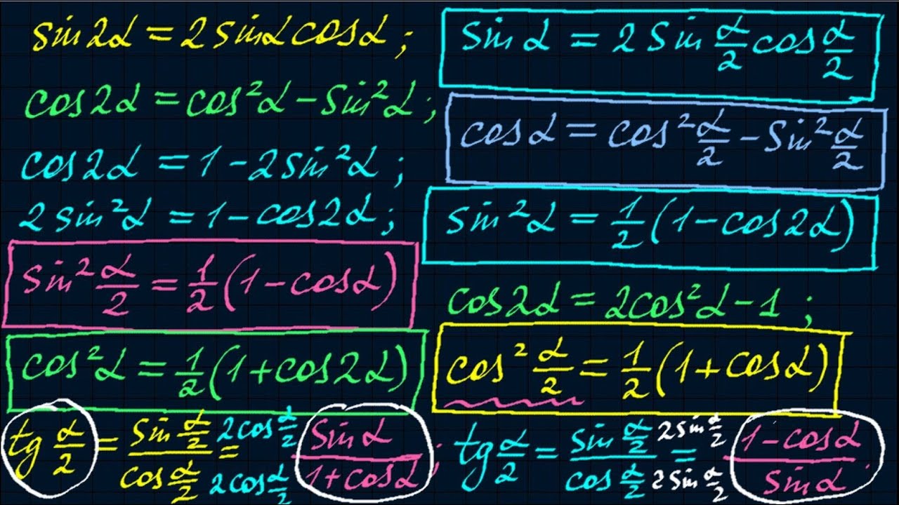 Двойной и половинный угол. Тригонометрия-10