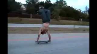 LONGEST AND FASTEST SKATEBOARD HANDSTAND in TRAFFIC! UNOFFICIAL WORLD RECORD!