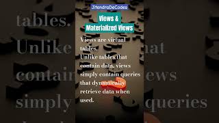 Views & Materialized views SQL Database Concepts #shorts #jitendra