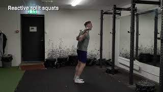 Barbell reactive split squats