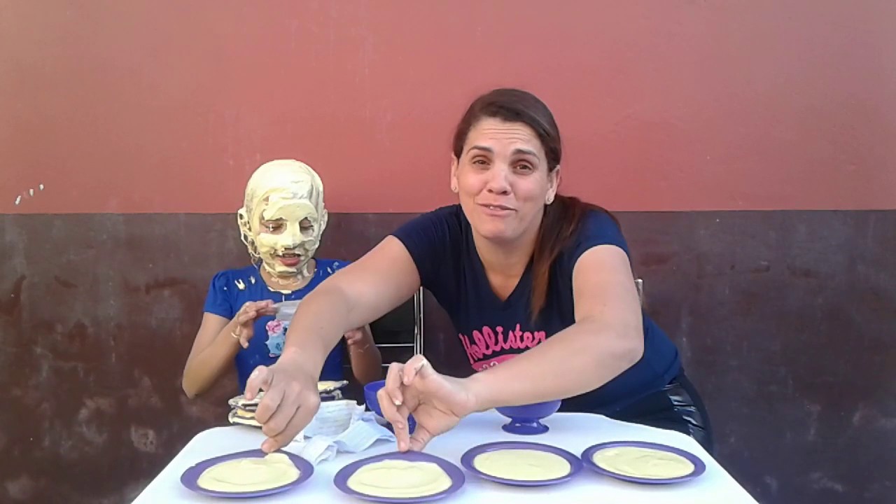 desafio torta na cara mãe e filha.