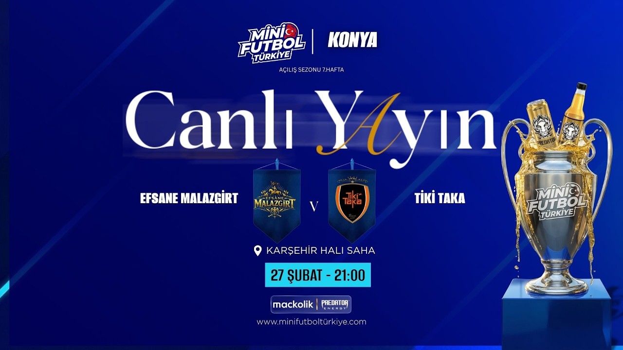 mini futbol konya acılıs sezonu EFSANE MALAZGİRT VS TİKİ TAKA