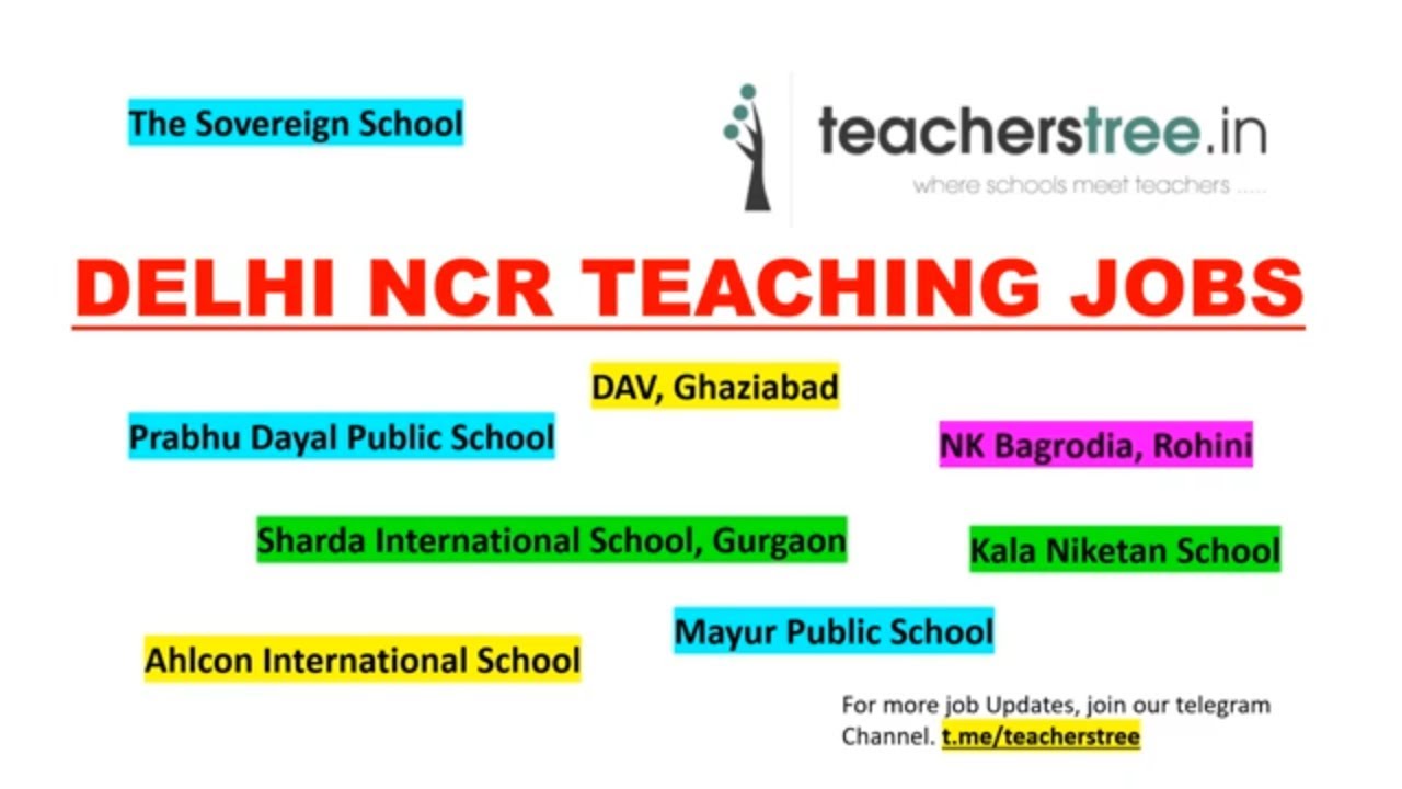 Teaching jobs in delhi schools for freshers