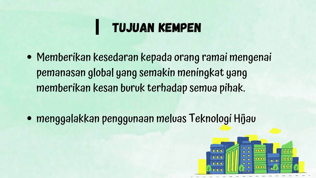 Kempen Kesedaran Teknologi Hijau Youtube