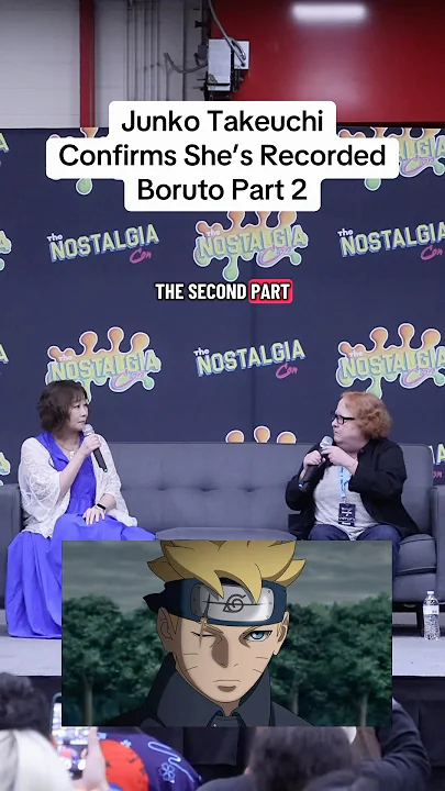 Junko Takeuchi Confirmed she’s RECORDED Boruto Part 2 #shorts