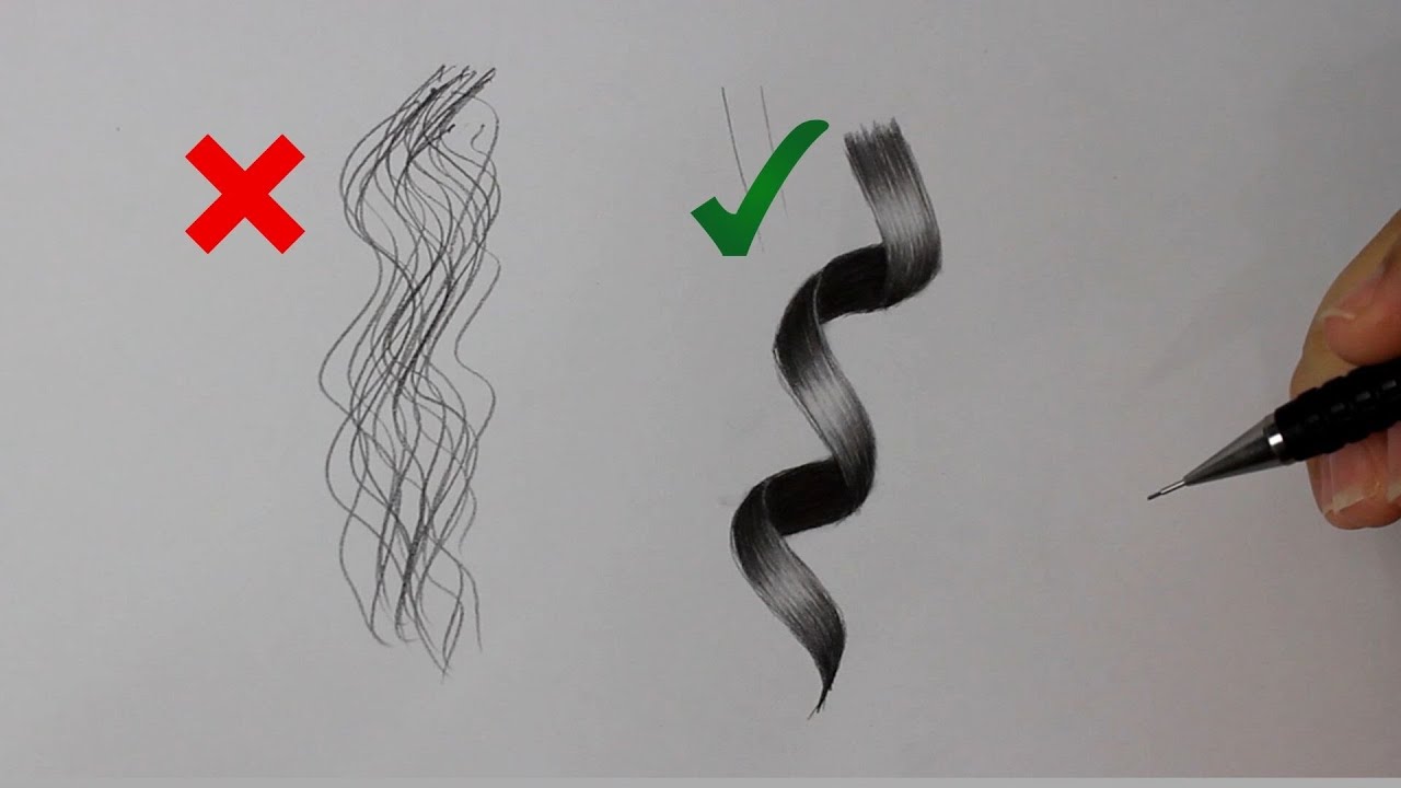 Como desenhar cabelo cacheado com o Lápis ✏️🤯 #fy #desenho #cabelo #c