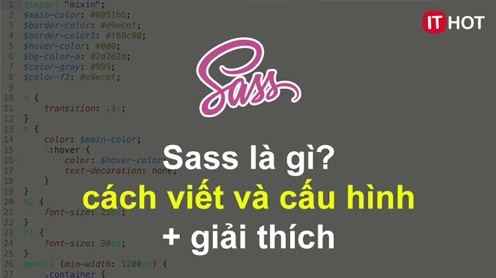 Sass css là gì