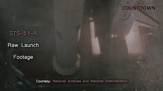 STS-51-A: Raw Shuttle Discovery Launch Footage