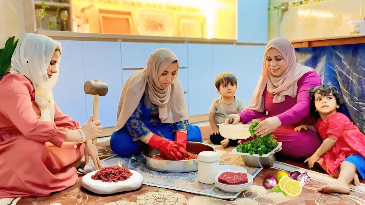 عزيمة ليومين بضيافة العم محمود فطور وعشاء وغداء محاشي وكبة نية 🥩