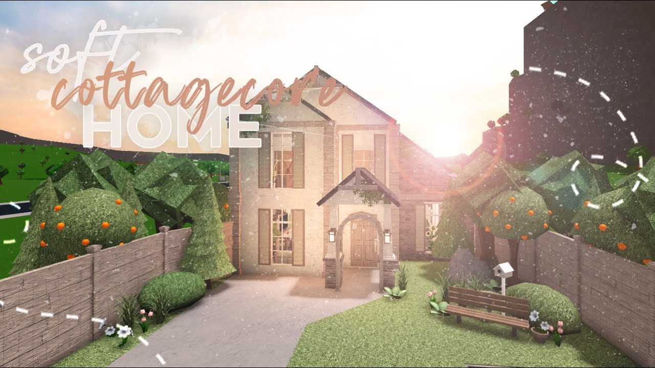 Roblox Bloxburg Soft Cottagecore Home House Build Youtube