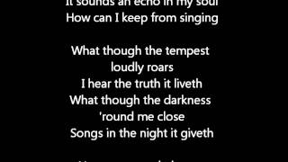 How can I keep from singing- Eva Cassidy-cover lyrics