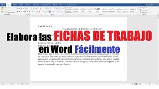 HOW TO EASILY CREATE WORKSHEETS IN WORD