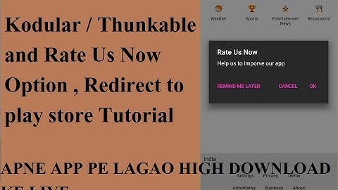 Kodular Tutorial | How to insert Rate us Now in kodular