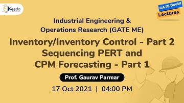 Industrial Engineering and Operations Research - Inventory / Inventory Control - Part 2, Sequencing
