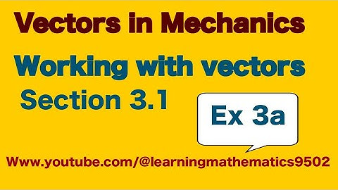 Mecahnics Exercise 3A Pearson Edexcel IAL