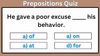 Prepositions Quiz Test For Beginners l English Grammar Quiz B1 screenshot 3