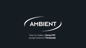 External Timecode on Sony Sony FX3