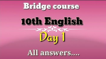 ●Bridge course {setu} 10th English day 1...