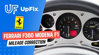 Ferrari F360 Modena F1 Instrument Cluster Odometer/Mileage Correction.