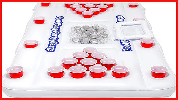 GoPong Original Pool Party Barge Floating Beer Pong Table with Cooler and Cup Holders