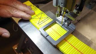 68 class regular bobbin sewing 1-1/2 x 1 -1/2  box and cross. Equipped with an Efka servo motor