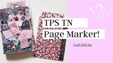 Craft with me / Tutorial Side Pocket Page Marker For My TPS Traveler