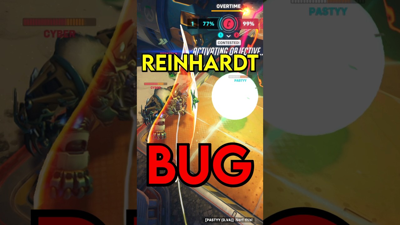 REINHARDT GLITCH That Almost LOST A Game Of Overwatch #shorts #overwatch2 #overwatch #ow2 #ow