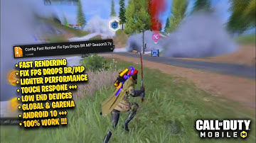 FIX FPS DROPS OF COD MOBILE | Config Fast Render & Lighter Performance | Config CODM S3
