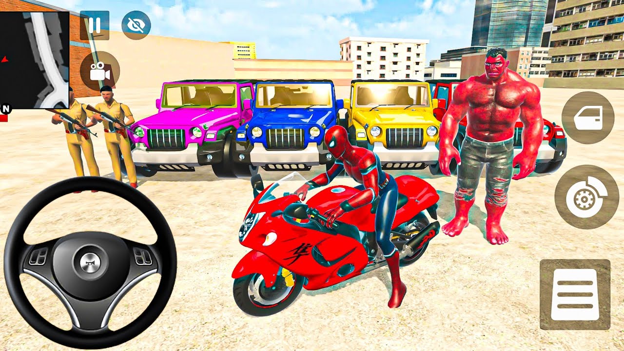 🐝 Indian Thift Auto Android Game 🌿 Monster Spiderman & Super Car🏎️💨 Modify All Car & Bike Showroom 🎮