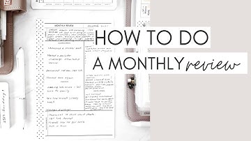 How To Do a Monthly Life Review In Your Planner | At Home With Quita