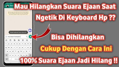 Cara mematikan Suara ejaan Keyboard samsung | Menghilangkan suara ejaan di keyboard samsung