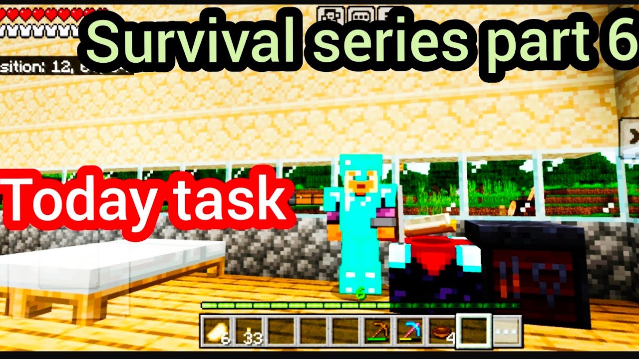Minecraft solo Survival series part 6 My task today is full diamond ...