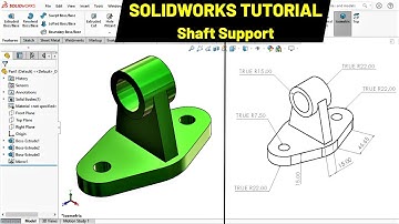 3D Shaft Support using SolidWorks | CAD with Mohsin