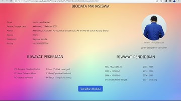 Membuat Biodata Diri Tugas Pemrograman Web - TI.21.C3