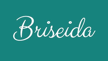 Learn how to Sign the Name Briseida Stylishly in Cursive Writing