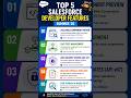 👉 Top 5 Salesforce Developer Features You MUST Know 🚀 | Summer ’26 | #learnsalesforce #treanding