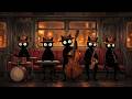 No Rush, Just Bass: Rainy Night Train Jazz Cats for Work & Productivity