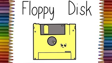 How to Draw a  Floppy Disk | Easy Drawing Tutorials for Kids by Colours and Wonders