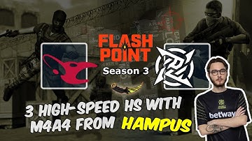 mousesports vs NIP: 3 High-Speed HS with M4A4 from Hampus, Flashpoint 3