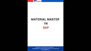 Material Master in SAP – Backbone of Every Business Process #sapcareer