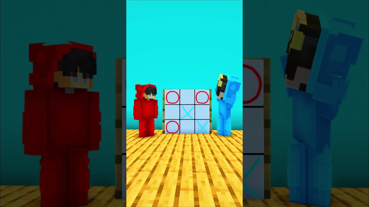 Tic Tac Toe... #minecraft #shorts