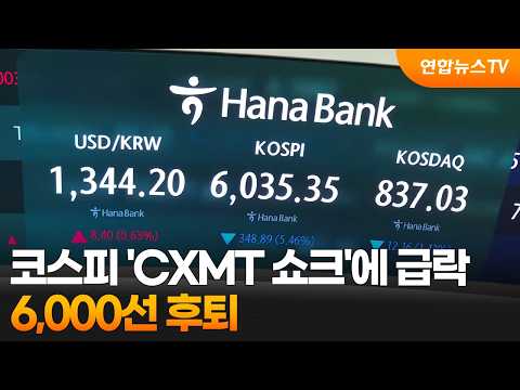KOSPI Plummets on 'CXMT Shock'... Retreats Below 6,000 / YonhapnewsTV