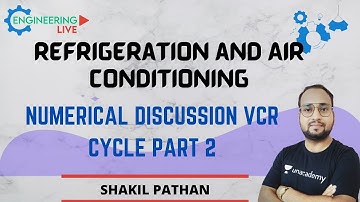L 29 | Numerical Discussion VCR cycle (Part 2) | Refrigeration and Air Conditioning | GATE/ESE Exam