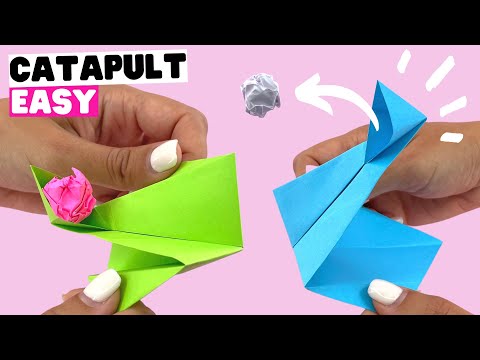Kendin yap kağıdı CATAPULT [origami kağıt oyuncak]