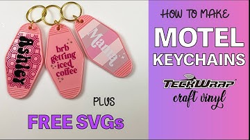 DIY Craft Tutorial | Motel Keychains With Decals Using TeckWrapCraft Adhesive Vinyl