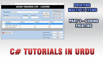 (#3) C# Printing using Print Controls In Urdu - Coding Printings