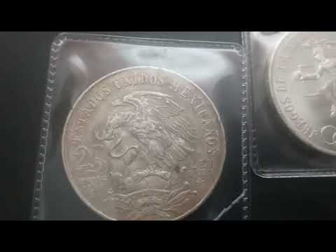 Aztec Warrior 1968 Mexico 25 Pesos Olympics Coin