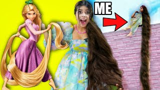 I Survived in World's Longest Hair for 24 hours! *Rapunzel in Real life* 👑 screenshot 4